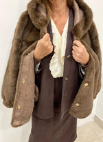 Load image into Gallery viewer, Nala Faux Fur Hooded Jacket - Ema Blues
