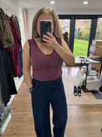 Load image into Gallery viewer, Nadine Lace Trim Vest - 3 Colours - New Brand
