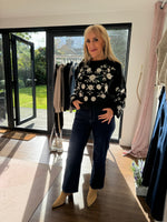 Load image into Gallery viewer, Loire Embroidered Puff Sleeved Sweater - 2 Colours
