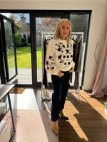 Load image into Gallery viewer, Loire Embroidered Puff Sleeved Sweater - 2 Colours
