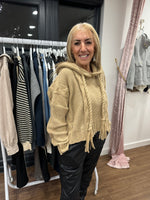 Load image into Gallery viewer, Rope Knitted Hoodie - 2 Colours - New Season
