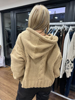 Load image into Gallery viewer, Rope Knitted Hoodie - 2 Colours - New Season
