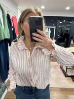 Load image into Gallery viewer, Candy Stripe Ruffle Blouse - New Season

