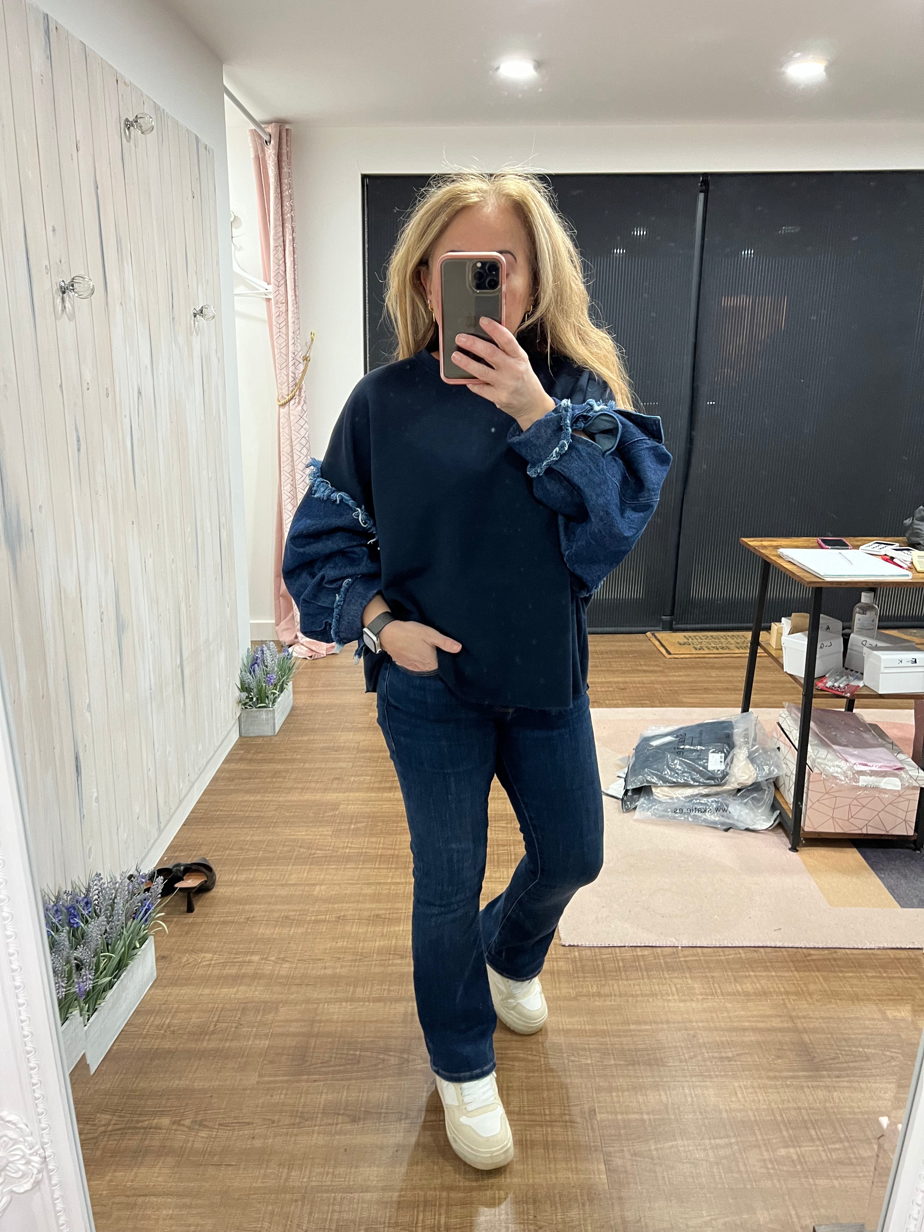 Brody Denim Sleeve Sweatshirt - New Colour- New Collection