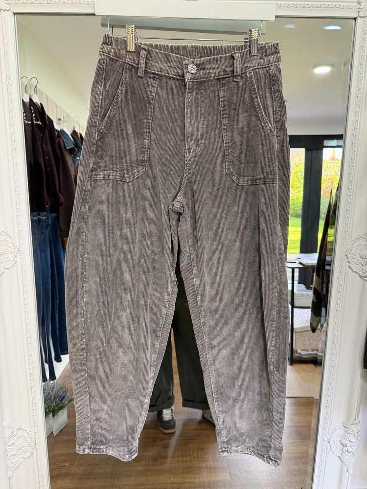 Grey Cargo Pull-on Cords - AW26