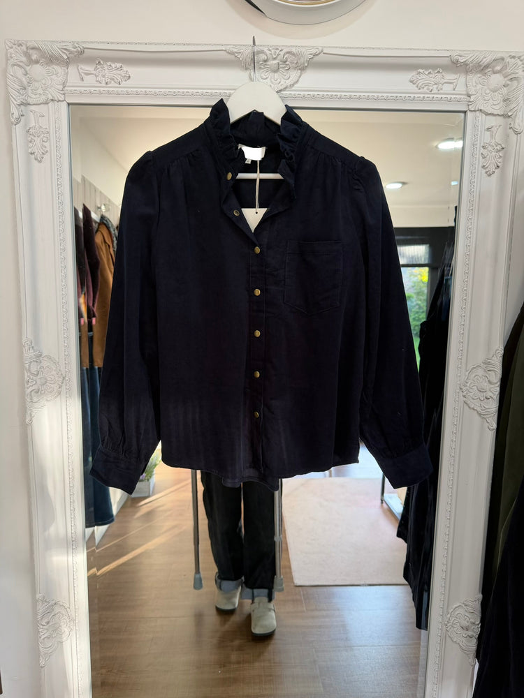 Fine Baby Cord Puff Shoulder Blouse - AW26