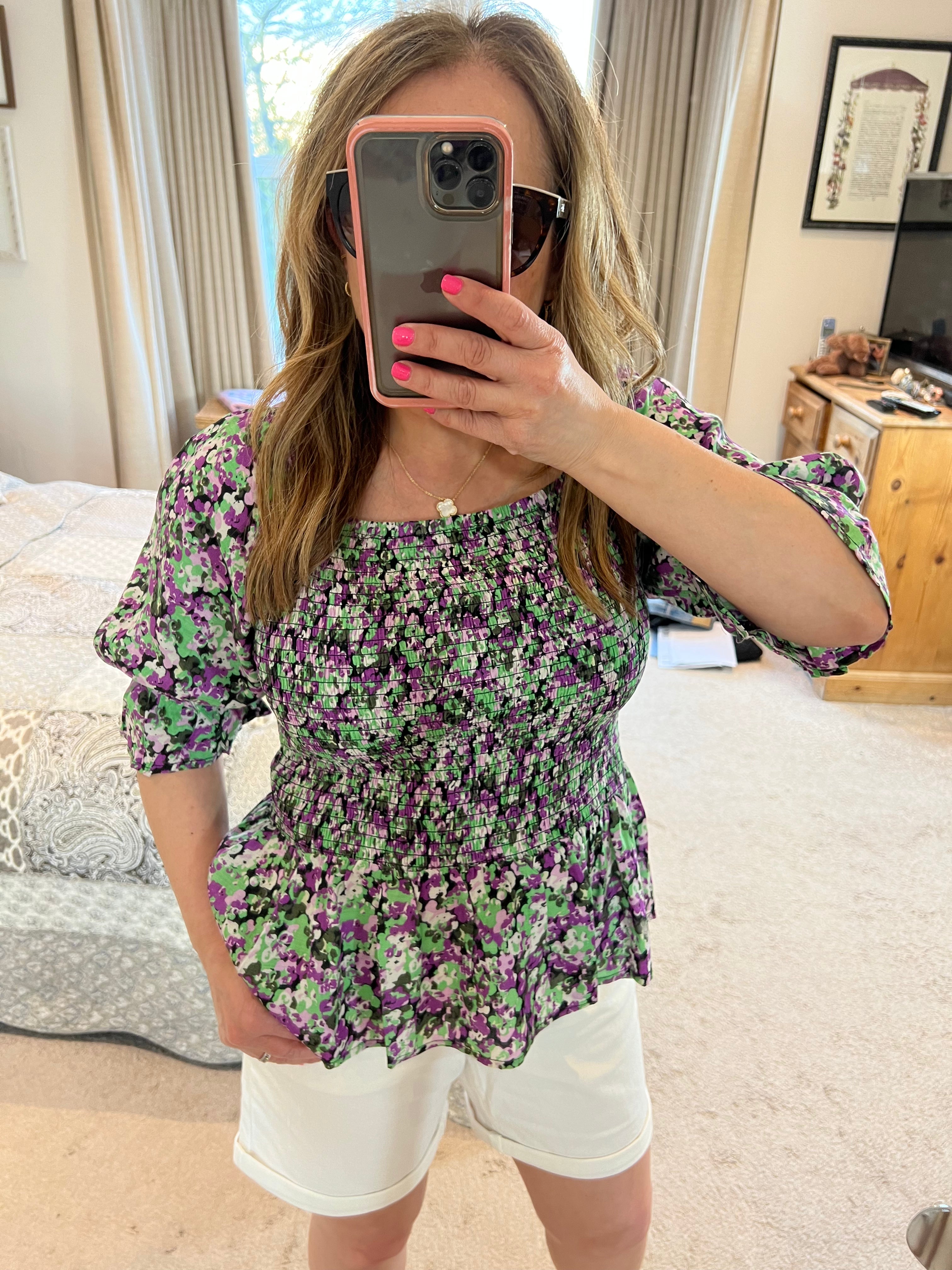 Lorania Smocked Top - New Season Kaffe