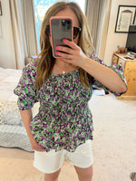 Load image into Gallery viewer, Lorania Smocked Top - New Season Kaffe
