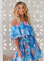 Load image into Gallery viewer, Ana Santorini Print Georgie Mini Dress - Last One- New Arrival Jaase
