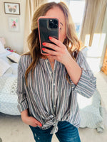 Load image into Gallery viewer, Lonnie Stripe Blouse - 1 Left! - New Brand Orfeo
