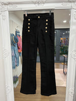 Load image into Gallery viewer, Boussy Skinny Button Flare - New Colour Black - New Collection.
