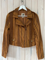 Load image into Gallery viewer, Tan Jodi Faux Suede Jacket - Jaase Australia
