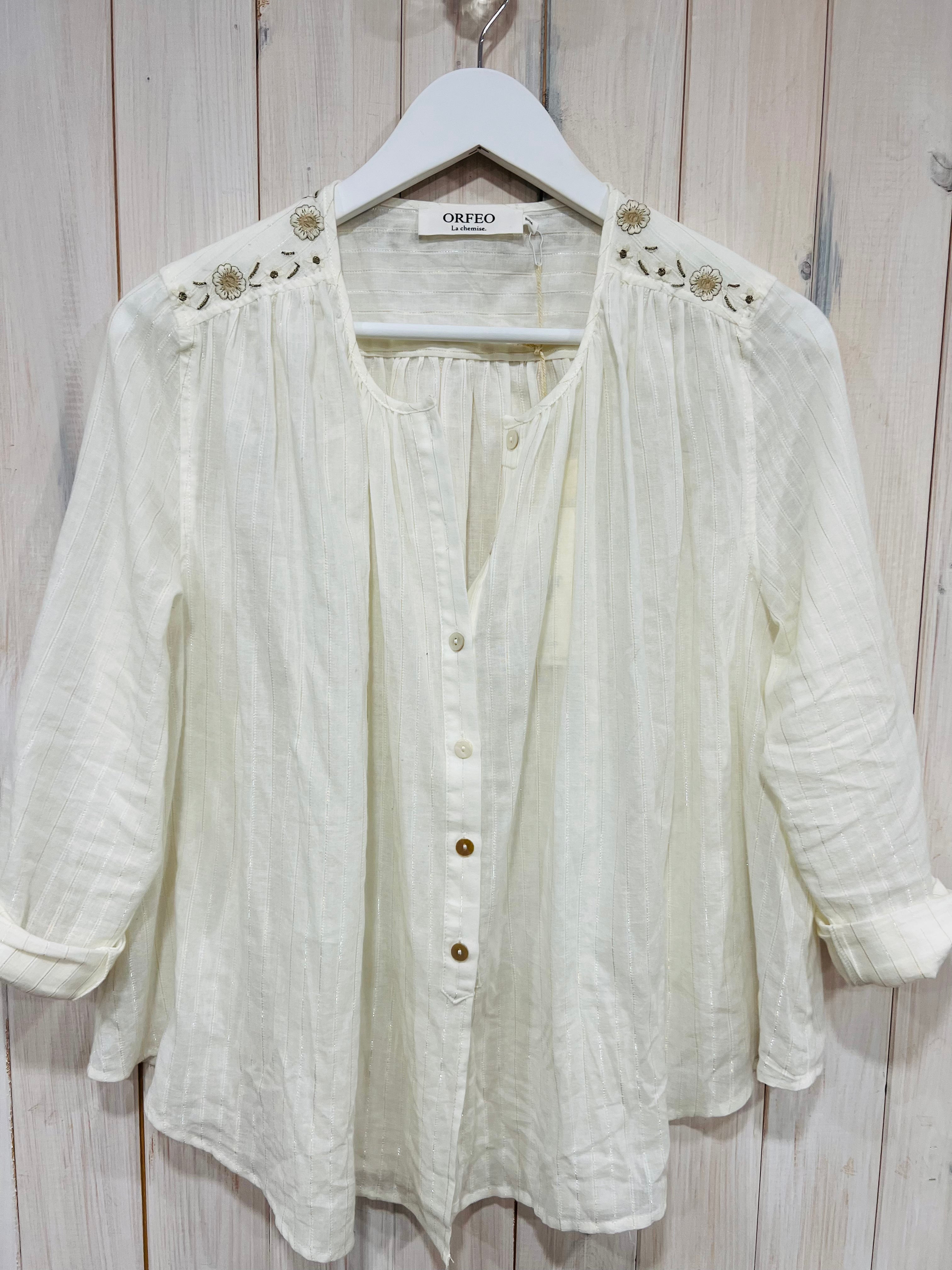 Leona Embroidered Blouse - New Brand - Orfeo Paris